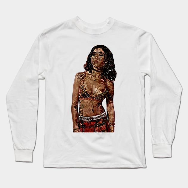 Abstract Jhene Aiko Long Sleeve T-Shirt by stilldan97